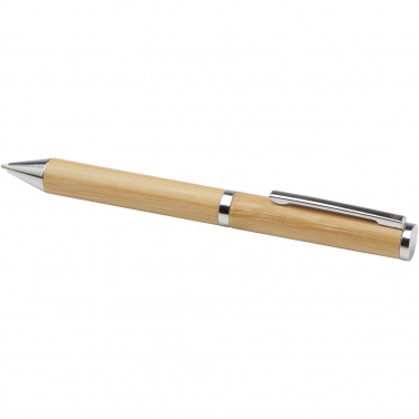 Logo trade promotional gift photo of: Apolys bamboo ballpoint and rollerball pen gift set 