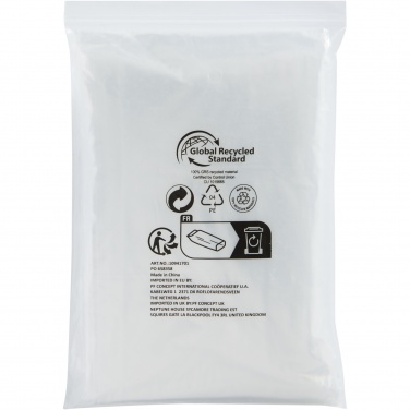 Logo trade promotional products image of: Mayan recycled plastic disposable rain poncho with storage pouch
