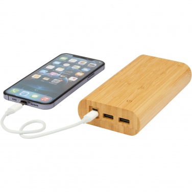 Logo trade promotional items image of: Tulda 20.000 mAh bamboo power bank