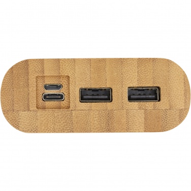 Logo trade promotional products image of: Tulda 20.000 mAh bamboo power bank