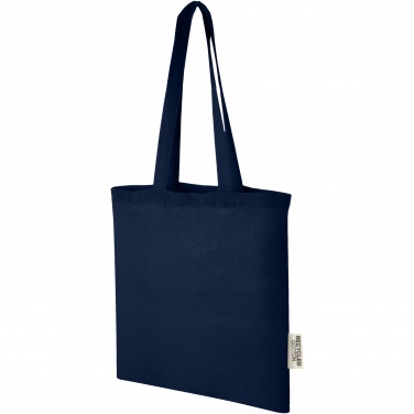 Logo trade promotional merchandise photo of: Madras 140 g/m2 GRS recycled cotton tote bag 7L