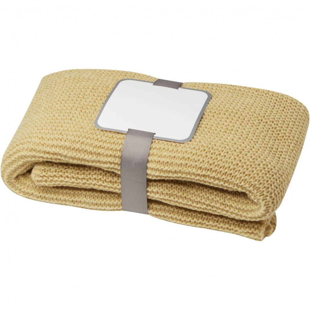 Logo trade promotional gifts picture of: Suzy 150 x 120 cm GRS polyester knitted blanket