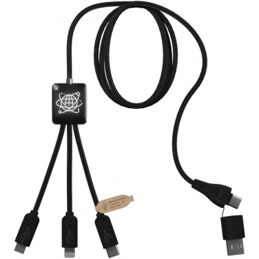 Logo trade advertising products picture of: SCX.design C45 5-in-1 rPET charging cable with data transfer