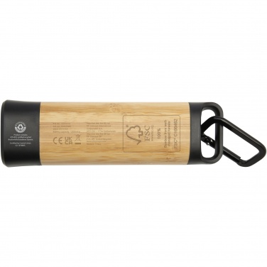 Logotrade corporate gifts photo of: Kuma bamboo/RCS recycled plastic torch with carabiner