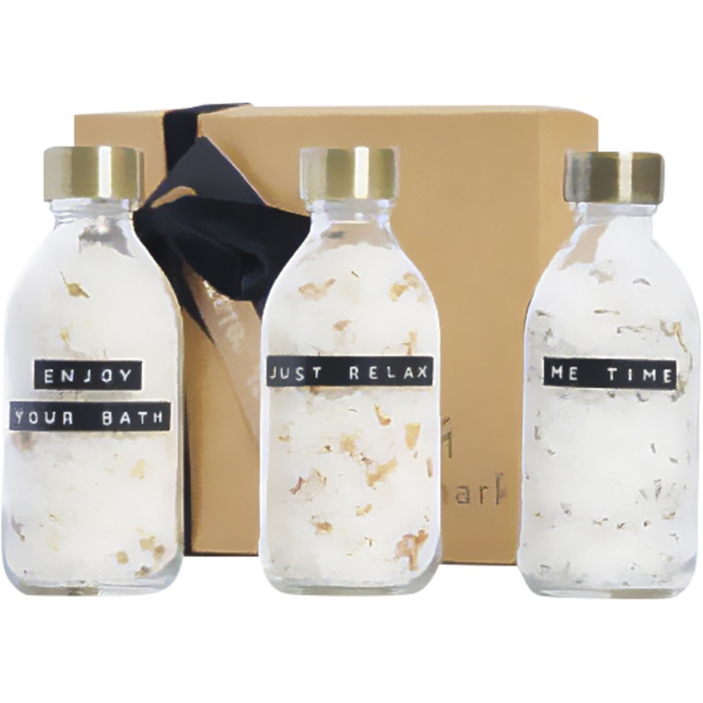 Logotrade corporate gift image of: Wellmark Just Relax 3-piece 200 ml bath salt gift set