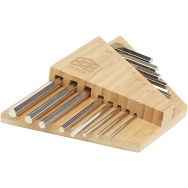 Logo trade advertising product photo of: Allen bamboo hex key tool set