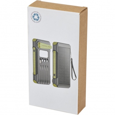 Logo trade advertising products picture of: Soldy 10.000 mAh RCS recycled plastic solar dynamo power bank 