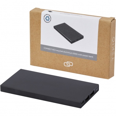 Logo trade promotional giveaways picture of: Connect 5000 mAh recycled aluminium power bank 