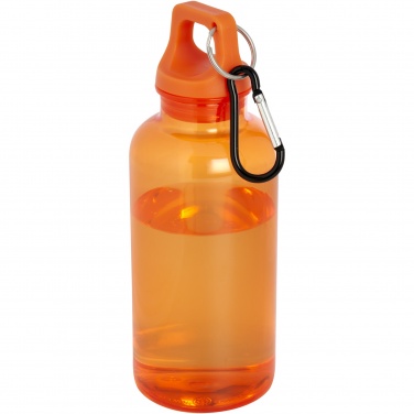 Logotrade promotional product picture of: Oregon 400 ml RCS certified recycled plastic water bottle with carabiner