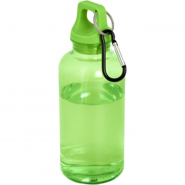 Logo trade promotional gifts picture of: Oregon 400 ml RCS certified recycled plastic water bottle with carabiner