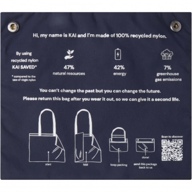 Logo trade corporate gifts picture of: Kai GRS recycled circular tote bag
