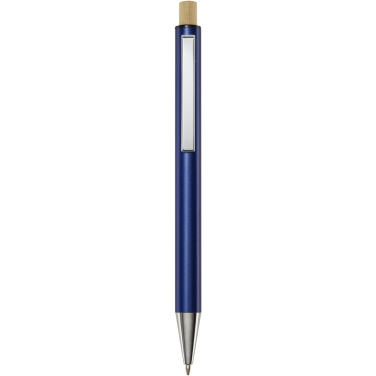 Logo trade promotional merchandise photo of: Cyrus recycled aluminium ballpoint pen (black ink)