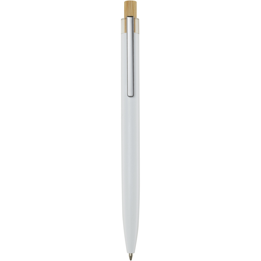 Logo trade promotional giveaway photo of: Nooshin recycled aluminium ballpoint pen (black ink)