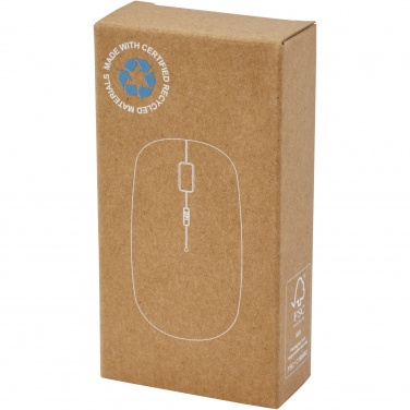 Logo trade promotional gifts image of: Menlo RCS recycled plastic wireless mouse 