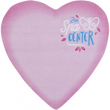 Logo trade business gifts image of: Sticky-Mate® heart-shaped recycled sticky notes