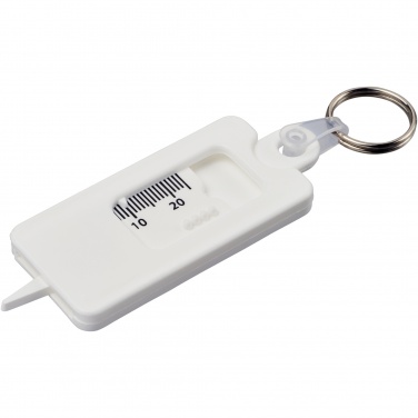 Logo trade advertising products image of: Kym recycled tyre tread check keychain