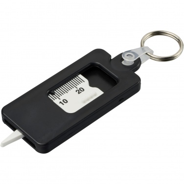 Logo trade promotional gift photo of: Kym recycled tyre tread check keychain