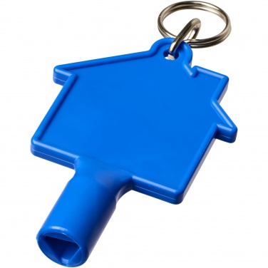 Logotrade advertising product picture of: Maximilian house-shaped recycled utility key keychain