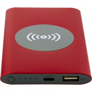 Logo trade promotional gift photo of: Juice 4000 mAh Type-C recycled aluminium wireless power bank 