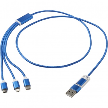 Logo trade promotional products picture of: Versatile 5-1 recycled aluminium charging cable