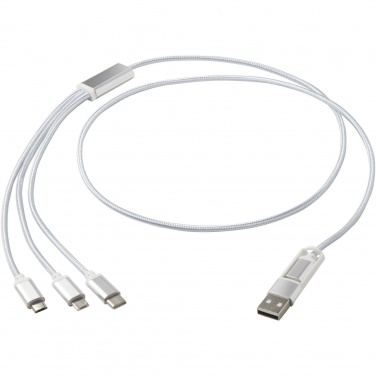 Logo trade promotional gift photo of: Versatile 5-1 recycled aluminium charging cable