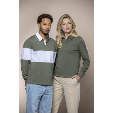 Logo trade business gift photo of: Clyde unisex organic rugby polo sweatshirt