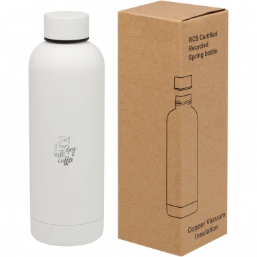 Logo trade corporate gift photo of: Spring 500 ml RCS certified recycled stainless steel copper vacuum insulated bottle