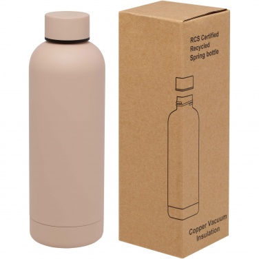 Logo trade corporate gifts picture of: Spring 500 ml RCS certified recycled stainless steel copper vacuum insulated bottle