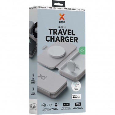 Logotrade corporate gifts photo of: Xtorm XWF31 15W foldable 3-in-1 wireless travel charger