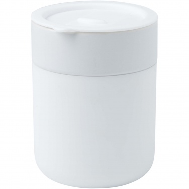 Logo trade business gift photo of: Java 330 ml ceramic tumbler with silicone wrap and plastic lid