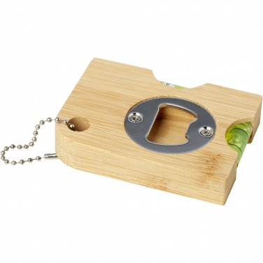 Logo trade corporate gifts image of: Levo bamboo bottle opener with level 