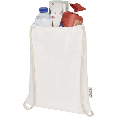Logotrade business gifts photo of: Oregon 140 g/m² GRS recycled cotton drawstring bag