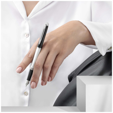 Logo trade advertising product photo of: Hemisphere colour blocking fountain pen with palladium trim