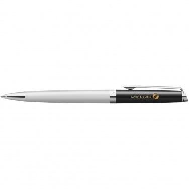 Logo trade corporate gifts image of: Hemisphere colour blocking ballpoint pen with palladium trim