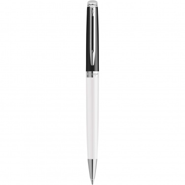 Logo trade promotional item photo of: Hemisphere colour blocking ballpoint pen with palladium trim