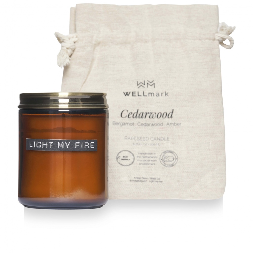 Logotrade promotional items photo of: Wellmark cedar wood scented candle medium