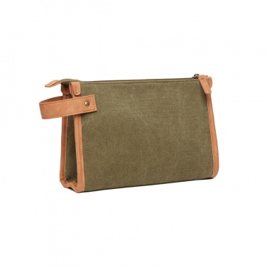 Logo trade advertising product photo of: VINGA Bosler GRS recycled canvas toiletry bag