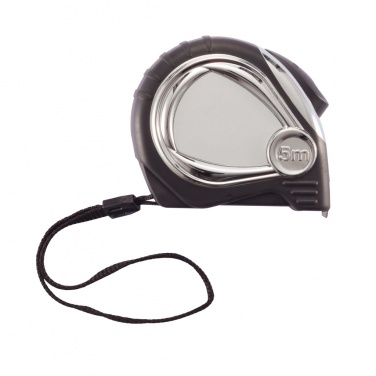 Logo trade promotional products image of: Chrome plated auto stop tape measure