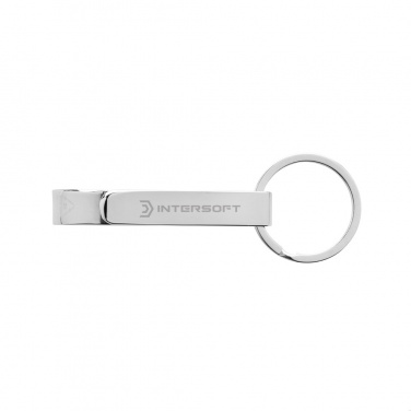 Logotrade advertising product picture of: RCS recycled zinc alloy bottle opener keychain
