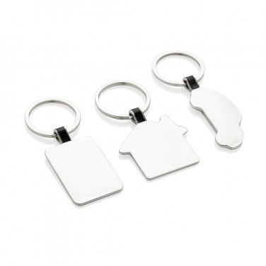Logotrade promotional giveaways photo of: RCS recycled zinc alloy rectangle keyring