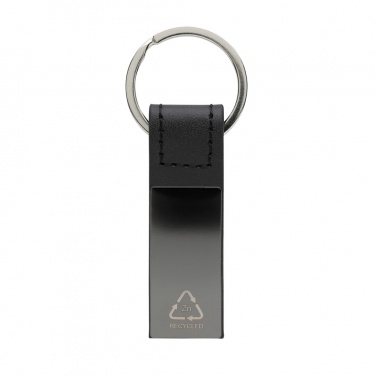 Logotrade promotional gifts photo of: Luxury PU keychain RCS recycled zinc alloy