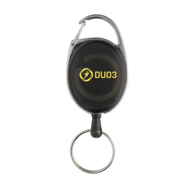Logo trade promotional product photo of: RCS recycled ABS roller clip keychain