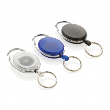 Logotrade promotional product image of: RCS recycled ABS roller clip keychain