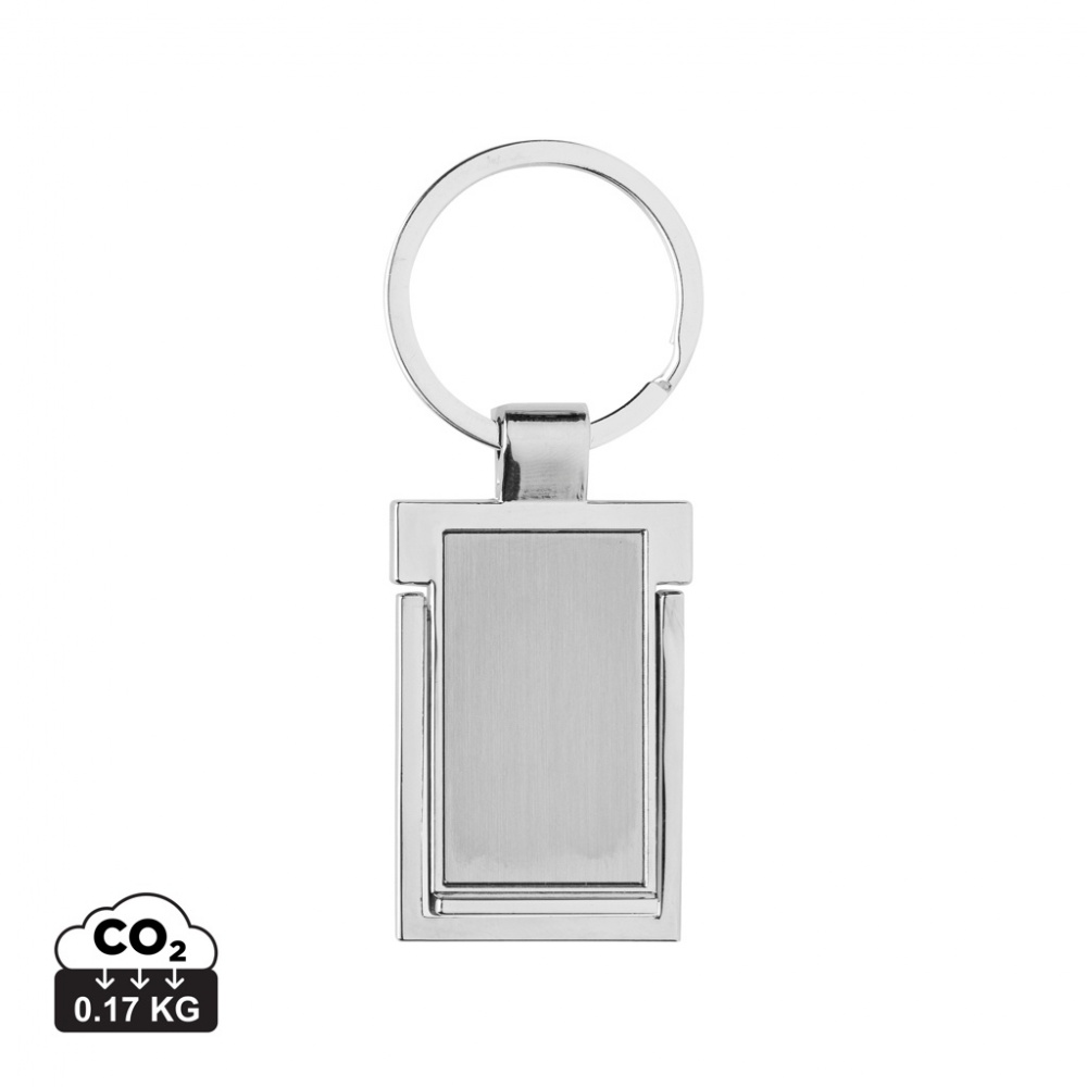 Logo trade promotional item photo of: RSC recycled zinc alloy phone stand keychain