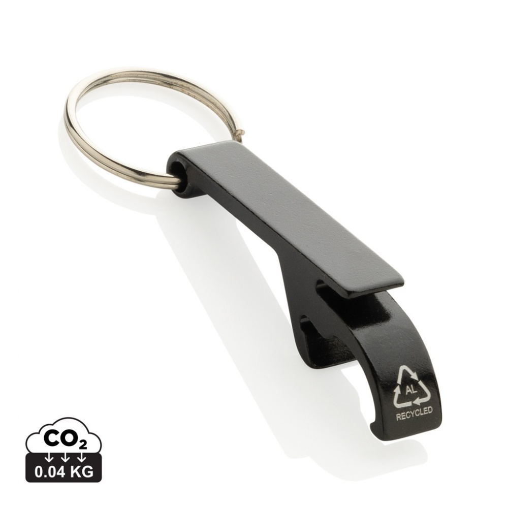 Logo trade promotional merchandise picture of: RCS recycled aluminum bottle and can opener