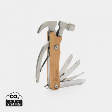 Logo trade promotional merchandise picture of: Wooden multi-tool hammer