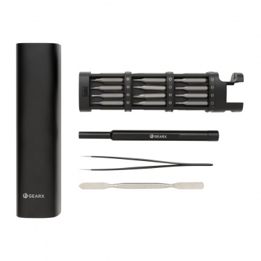 Logo trade promotional product photo of: Gear X RCS recycled aluminum precision screwdriver set 46 pc