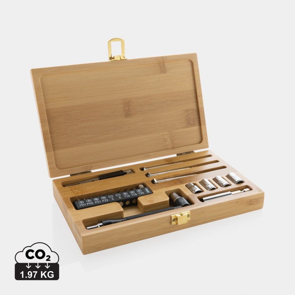 Logotrade promotional product picture of: Carvine 21 pcs bamboo tool set