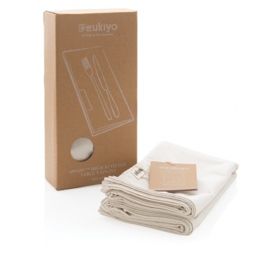 Logo trade corporate gift photo of: Ukiyo Aware™ 180gr rcotton table napkins 4pcs set