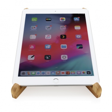 Logo trade promotional merchandise picture of: Bamboo portable laptop stand